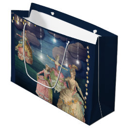 きらめくライトの下で踊るフランスのなRoyals ラージペーパーバッグ