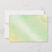 きらめくライトグリーンツリーウェディングRSVP 出欠カード (裏面)