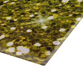 きらめくライトグリーン金ゴールドグリッター カッティングボード (角)