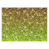 きらめくライトグリーン金ゴールドグリッター テーブルクロス (正面(横))