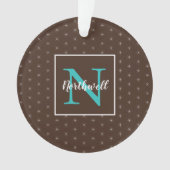 きらめくライトパターンモノグラムID594 オーナメント (正面)