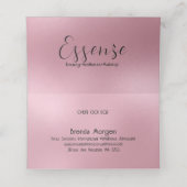 きらめくライトピンクの背モダン景 ロイヤリティカード (内部開封)