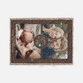 きらめくライトホットココアナイト2つの写真ID593 フリースブランケット (正面(横))