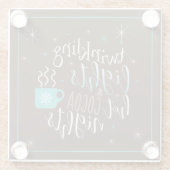 きらめくライトホットココアナイトID593 ガラスコースター (裏面)