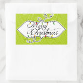きらめくライトメリークリスマスホリデーシール 長方形シール (バッグ)