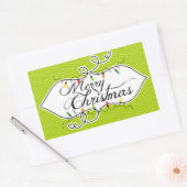 きらめくライトメリークリスマスホリデーシール 長方形シール (封筒)