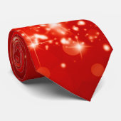 きらめくライト渦巻の赤 + あなたのアイディア ネクタイ (ロール)
