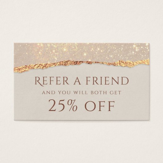 きらめくリッピングされた紙紹介カード (正面)