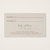 きらめくリッピングされた紙紹介カード (裏面)