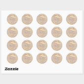 きらめくリッピング紙ありがとう ラウンドシール (シート)