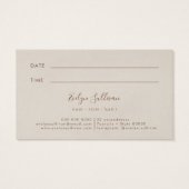 きらめくリッピング紙アポイントメントカード (裏面)