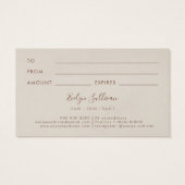 きらめくリッピング紙ギフトカード (裏面)