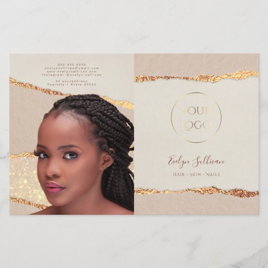 きらめくリップ紙2折パンフレット (正面)