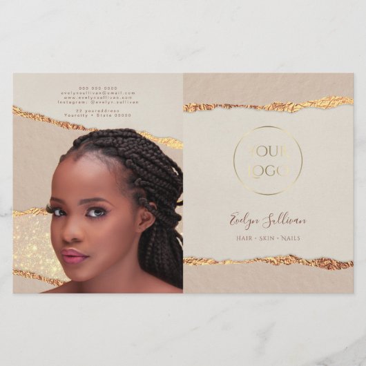 きらめくリップ紙2折パンフレット (正面)