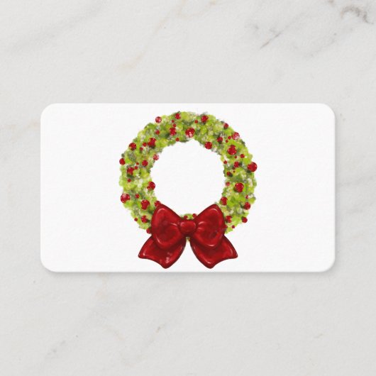 きらめくリース – 複数カラーオプション 名刺 (正面)