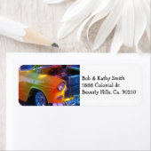 きらめくヴィンテージクラシックカー退職誕生日 ラベル (インサイチュ)