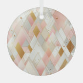 きらめく三角形のスペクトル ガラスオーナメント (正面)