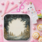 きらめく休日の木 ペーパープレート (パーティー)