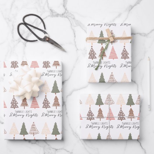 きらめく光と夜メリーの光 ラッピングペーパーシート (正面)