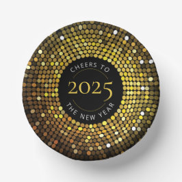 きらめく円が大晦日の夜を彩る ペーパーボウル