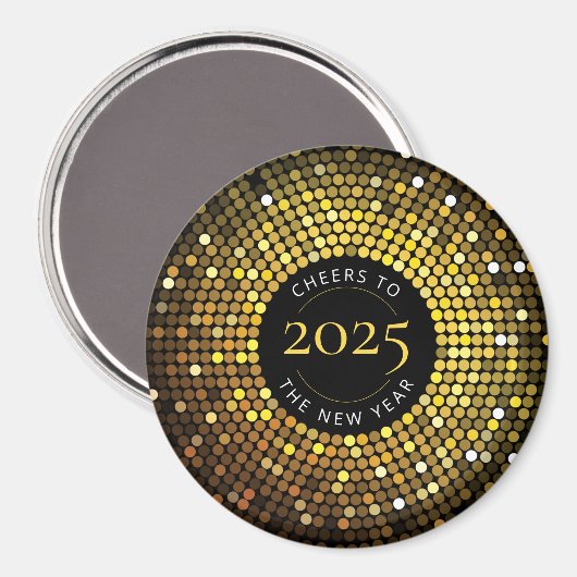 きらめく円が大晦日の夜を彩る マグネット (正面/裏面)