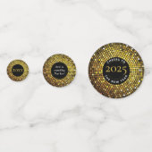 きらめく円が新年の大晦日のパーティー コンフェッティ (正面)