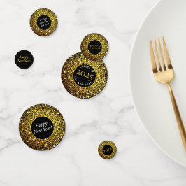 きらめく円が新年の大晦日のパーティー コンフェッティ