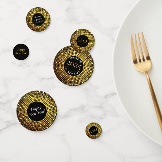 きらめく円が新年の大晦日のパーティー コンフェッティ (グループ)