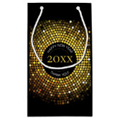 きらめく円が新年を迎える スモールペーパーバッグ (裏面)