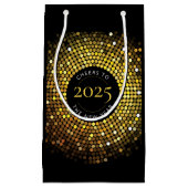 きらめく円が新年を迎える スモールペーパーバッグ (正面)