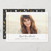 きらめく写真の卒業発表 案内状 (正面/裏面)