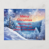 きらめく冬クリスマスホリデーカードスノーイ シーズンポストカード (正面)