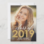 きらめく卒業発表招待状 招待状 (正面)