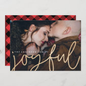 きらめく喜ばしい写真カード (正面/裏面)