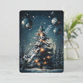 きらめく夕暮れのクリスマス シーズンカード (スタンド正面)