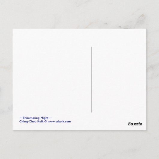 きらめく夜 – はがき (裏面)