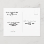 きらめく大晦日お祝い インビテーションポストカード (裏面)