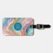 きらめく大理石ラゲージタグ ラゲッジタグ (正面横)