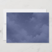 きらめく天の星の塵の空のウェディング セーブザデート (裏面)