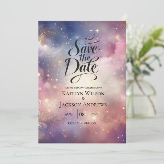 きらめく天の星塵の空結婚の セーブザデート (スタンド正面)