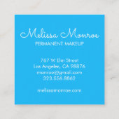 きらめく太陽かわい魅力的 スクエア名刺 (裏面)