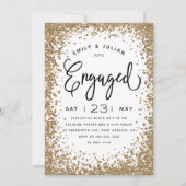 きらめく婚約パーティ招待状 招待状 (正面)