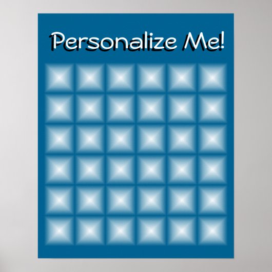 きらめく宝石タイルで色を選カスタム択 ポスター (正面)