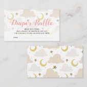 きらめく小さな星おむつラッフルチケット エンクロージャーカード (正面/裏面)