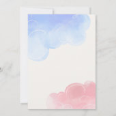 きらめく小さな星かわいいクマの性別を明かす 招待状 (裏面)