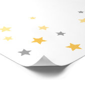 きらめく小さな星のシャワー歓迎サイン ポスター (角)