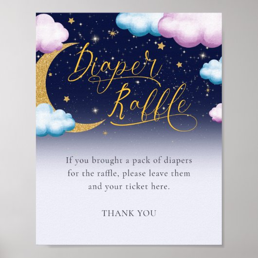 きらめく小さな星のジェンダーおむつラッフルを明らかにする ポスター (正面)