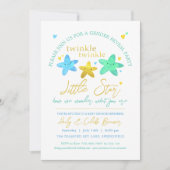 きらめく小さな星のジェンダーがシャワーを明らかにする 招待状 (正面)