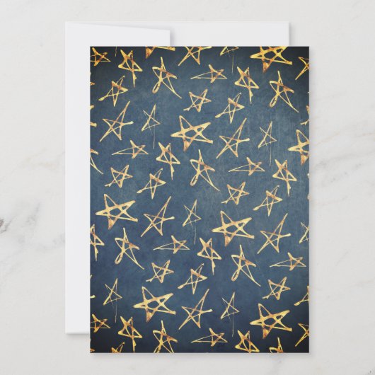 きらめく小さな星の仮想赤ちゃんシャワー 招待状 (裏面)