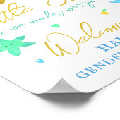 きらめく小さな星の性別が歓迎のサインを明らかにする ポスター (角)